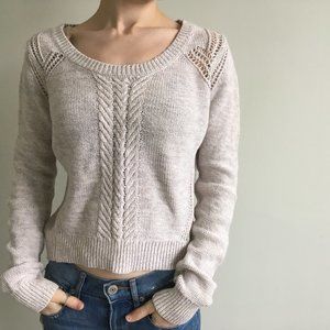 Gray Cableknit Sweater